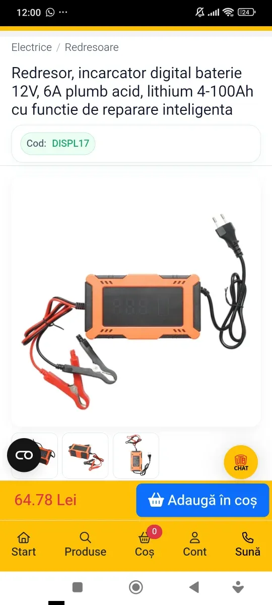 Cargador Batería pantalla electrónica