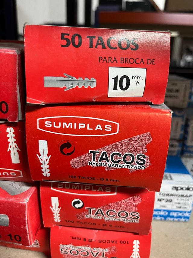 Tacos Sumiplas Nylon 8mm (100 uds)