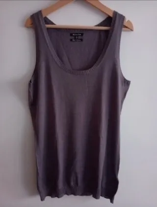Chaleco Massimo Dutti Gris