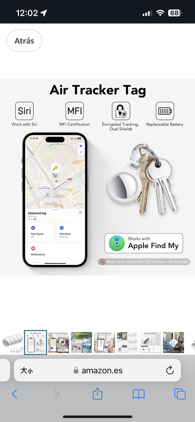 Pack 4 AirTag Negro o blanco