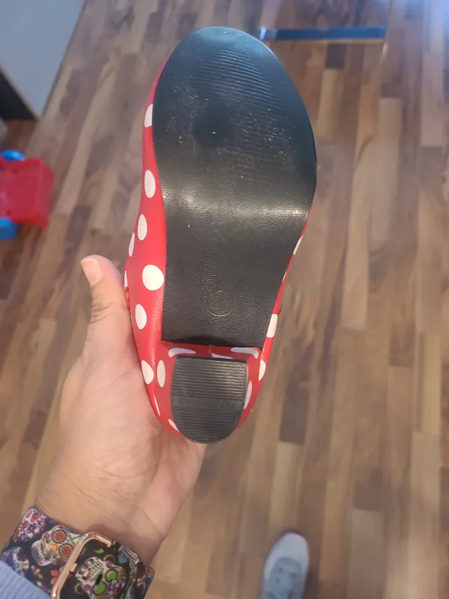 Zapatos flamencos rojos lunares talla 29