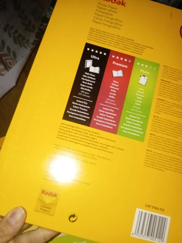 Papel Fotográfico Kodak Gloss Instant Dry A4