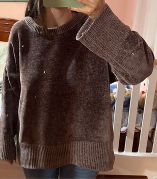 Jersey marrón de manga larga