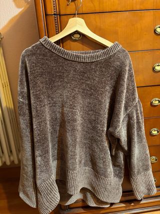 Jersey marrón de manga larga