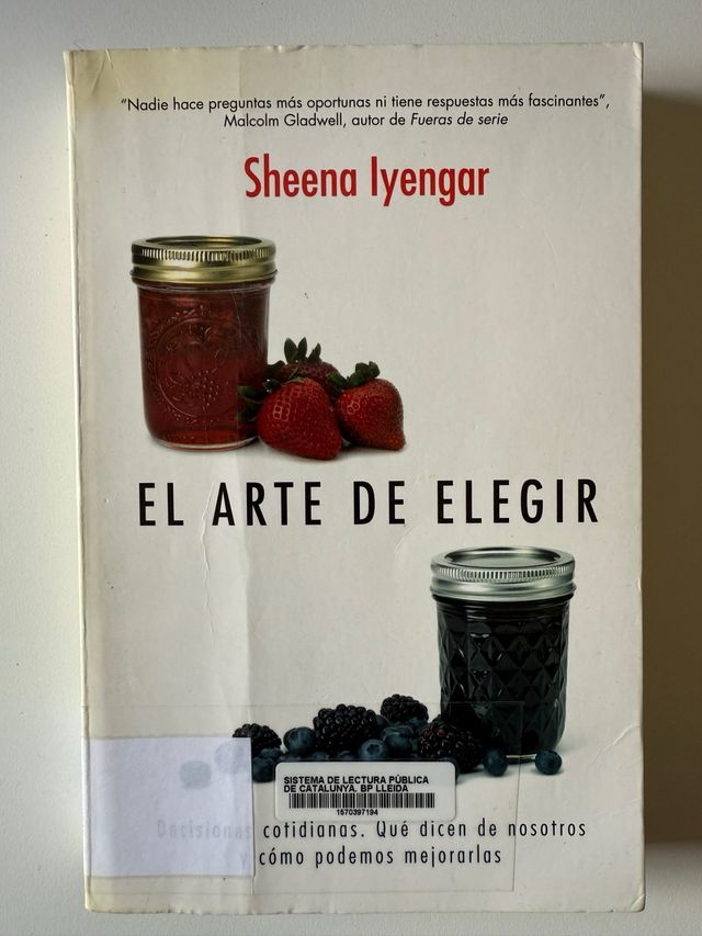 Libro el arte de elegir Sheena Iyengar