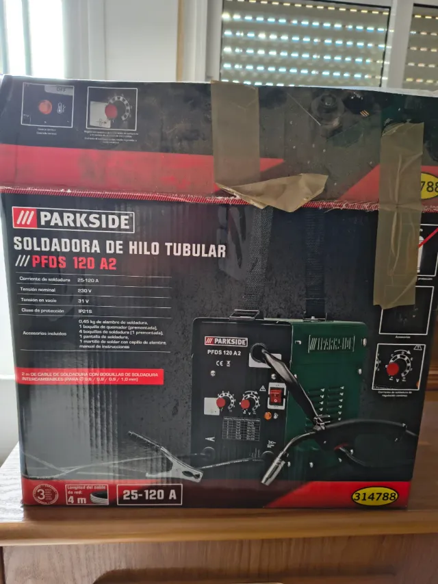 Soldadora de hilo tubular Parkside PFDS 120 A2