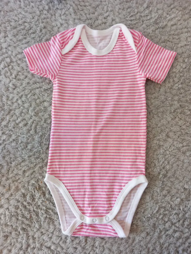 Body bebé 12-18m rayas rosa