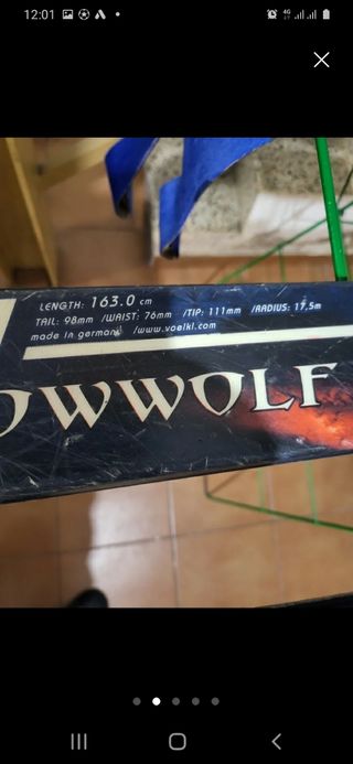 Esquís de travesía Volkl ligeros 163cm + pieles