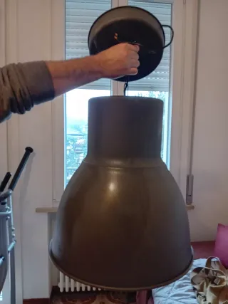 Paralume tessuto e plastica