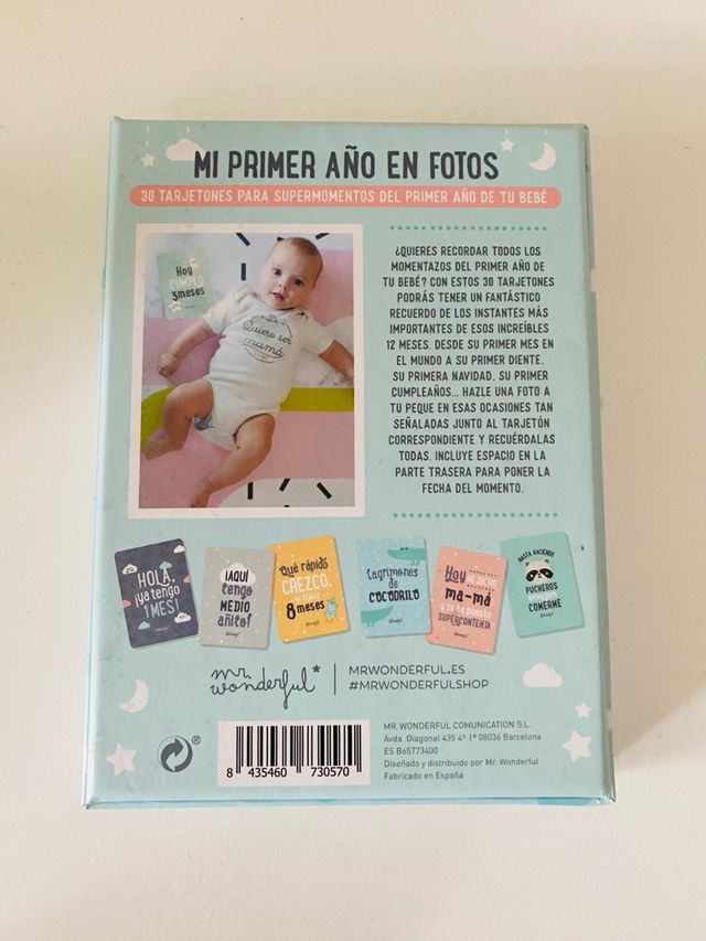 Caja Tarjetas Mi Primer Año Mr Wonderful