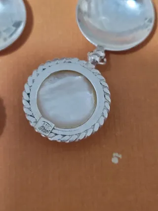 Orecchini vintage argento perla