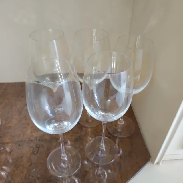 Copas de cristal varios tamaños. Total 56 copas