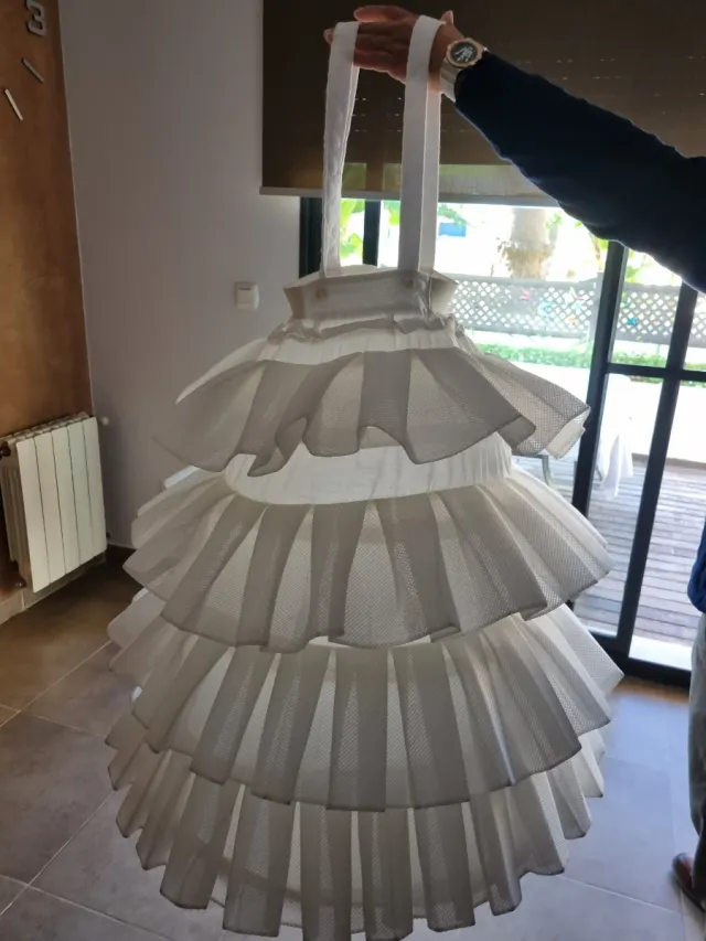 Cancan fallera blanco