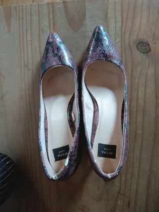 Sandalias tacón animal print 37