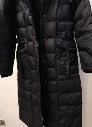 Piumino lungo donna nero TG XS