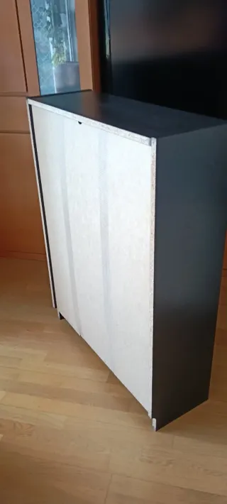 Librería BILLY Roble Oscuro/Negro + 2 Baldas.