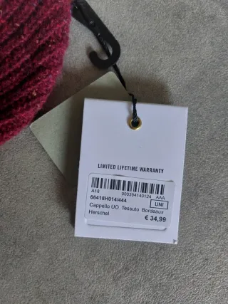 Cappello Herschel Nuovo con Cartellino