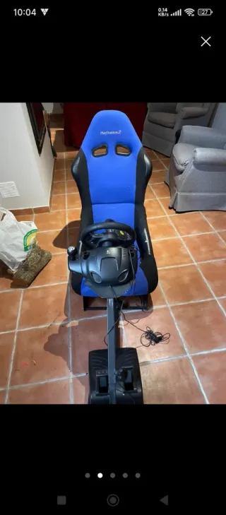 Sillón Gaming Playstation Azul