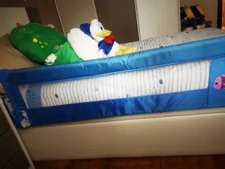 Barrera de cama 1,40 m azul