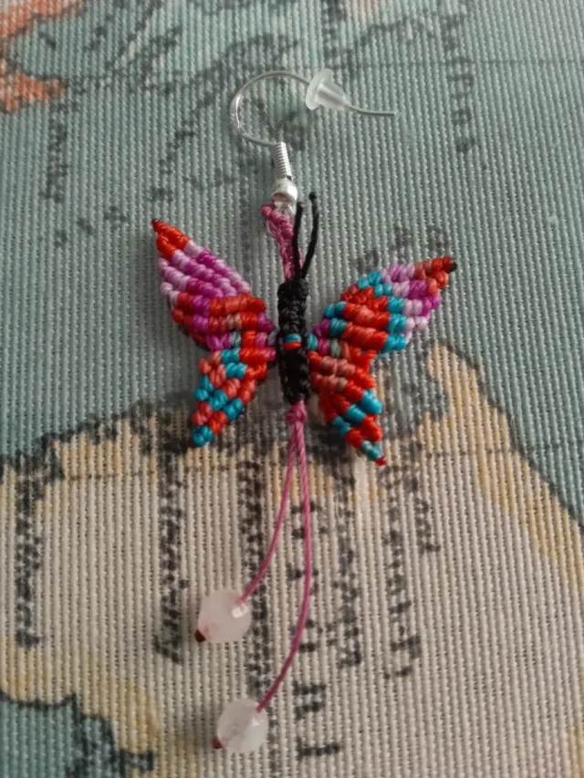 Pendientes Mariposa Cuarzo Rosa