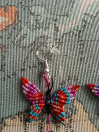 Pendientes Mariposa Cuarzo Rosa