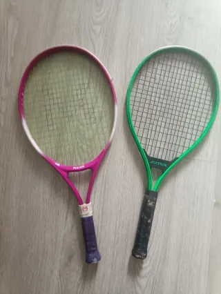 Lote 2 raquetas de tenis tallas 21