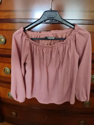 Blusa manga larga mujer rosa