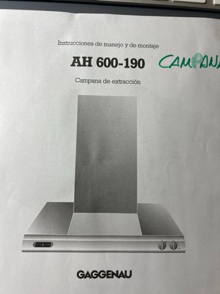 Campana Extractora Cocina Gaggenau