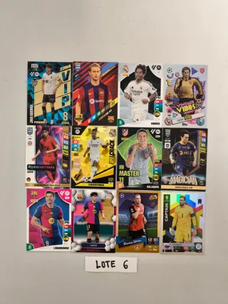 Lotes formados por 12 cromos de fútbol