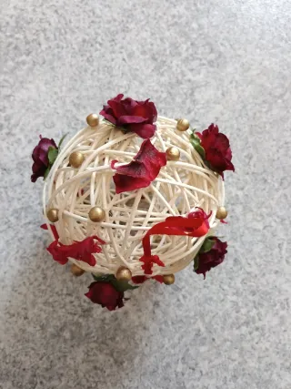 Pallina decorativa per albero di Natale in vimini