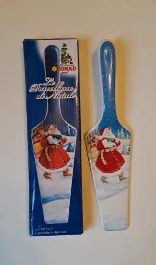Pala Torta Natale Porcellana Conad Decorata