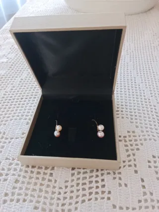 Pendientes perlas y oro