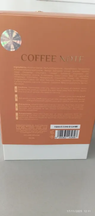 Perfume Coffee Note Gulf Orchid Colección Prive