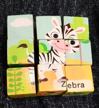 Puzzle de cubos de animales Mundo Diver