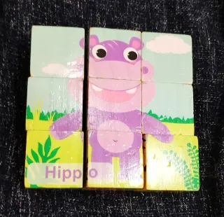 Puzzle de cubos de animales Mundo Diver