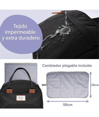 Mochila Pañalera Ruvalino Negra
