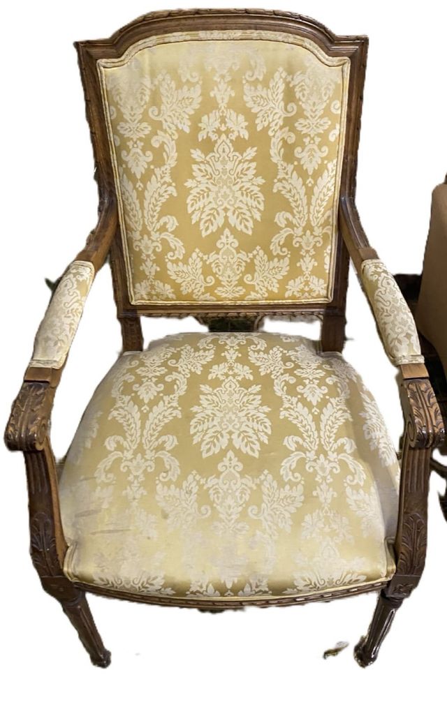 Sillones vintage tela y madera