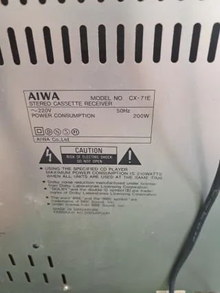 Equipo de sonido Aiwa CX 71E