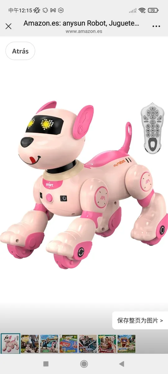Perro Robot Anysun Recargable