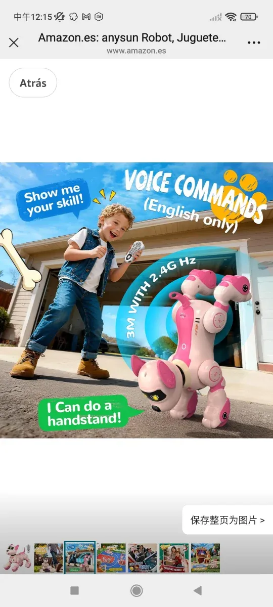 Perro Robot Anysun Recargable