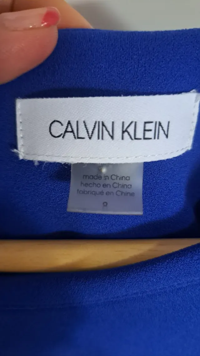 Vestido de fiesta azul manga larga