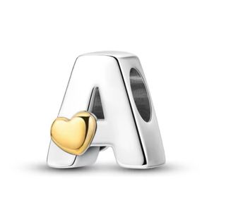 NUEVO Charm Letra A Corazón Plata 925