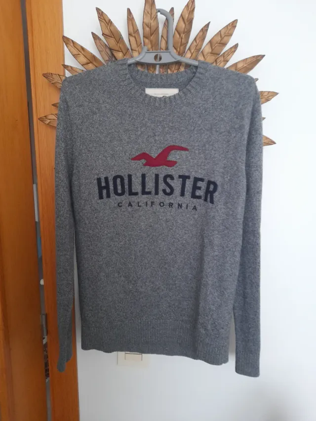 Jersey Hollister Gris Talla 14 Años