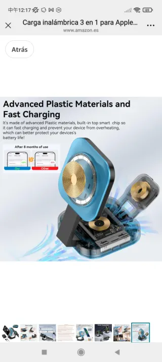 Cargador Inalámbrico 3 en 1 Apple