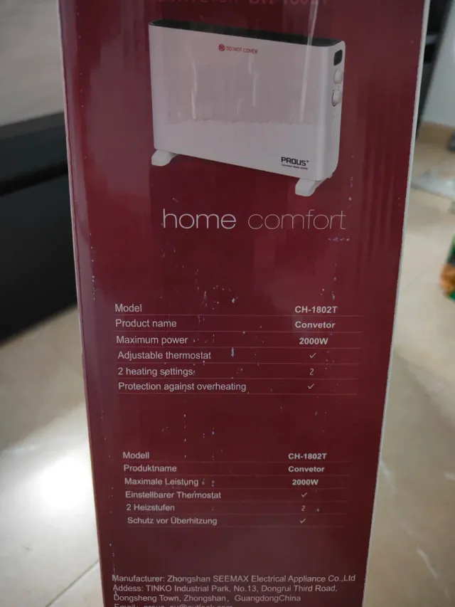 Convector Prous CH-1802T