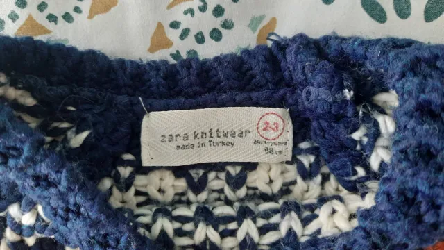 Jersey de invierno de Zara talla 2-3 años