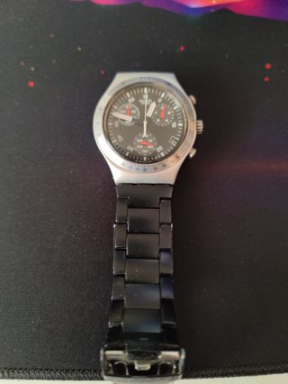 Reloj Swatch Irony Cronógrafo Negro/Plata