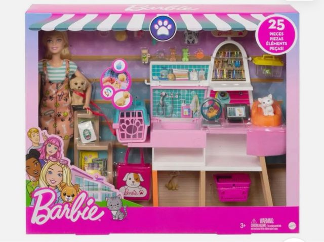 Barbie Tienda Mascotas Peluquería Accesorios