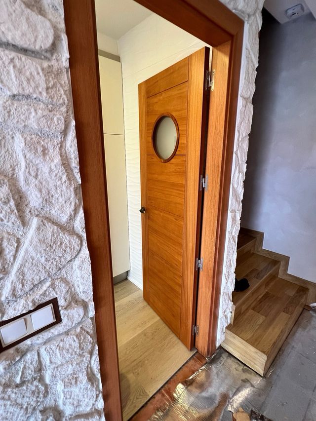 Puertas madera color cerezo