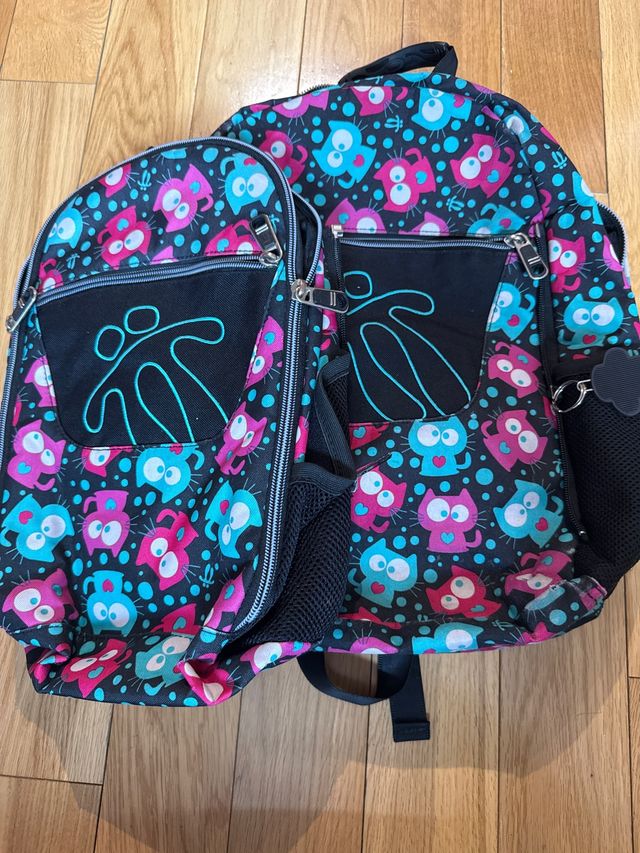 Mochila totto infantil gatos multicolor